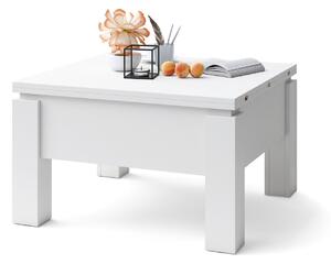 OSLO biely mat, rozkladací konferenčný stolík s výškovo nastaviteľnou stolovou doskou