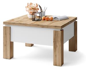 OSLO dub votan / biely mat, rozkladací konferenčný stolík s výškovo nastaviteľnou stolovou doskou