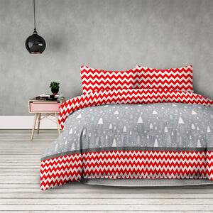 Flanelové posteľné obliečky AmeliaHome Christmas Mess, 135 × 200 cm