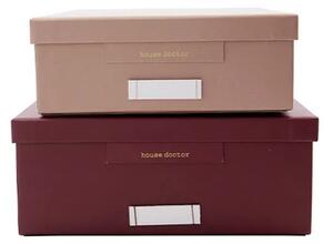 House Doctor - Keep Úložný priestor 2pcs. Bordeaux/Rosa