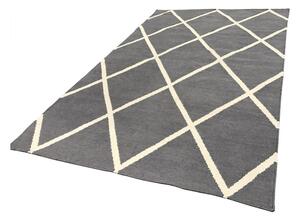 Sivý obojstranný koberec vhodný aj do exteriéru Green Decore Diamond Duro, 60 × 90 cm