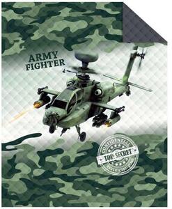 Detexpol Luxusný prehoz na posteľ 170x210 cm - Army vrtuľník
