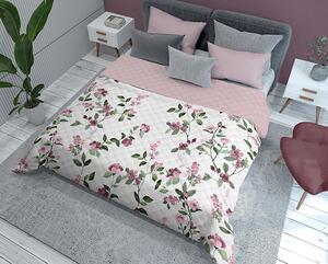 Detexpol Luxusný prehoz na posteľ 220x240 cm - Púdrovo ružové kvety