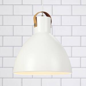 Závesná lampa Eagle, kovové tienidlo Ø 35 cm biela