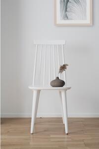 Biela jedálenská stolička z dreva kaučukovníka Rowico Lotta