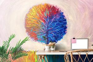 Samolepiaca tapeta farebný akvarelový strom