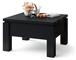 OSLO čierny mat, rozkladací konferenčný stolík s výškovo nastaviteľnou stolovou doskou