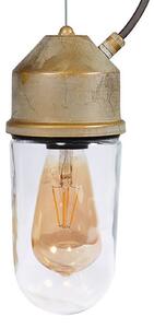 Závesná lampa 1951N starožitná mosadz rovné číre