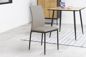 Stoličky FLOP sivo hnedá koženka - moderná do obývacej izby / jedálne / kuchyne / kancelárie