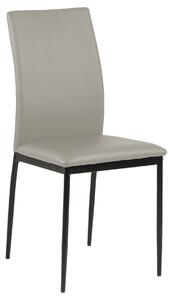 Stoličky DEMINA sivo hnedá koženka - moderná do obývacej izby / jedálne / kuchyne / kancelárie