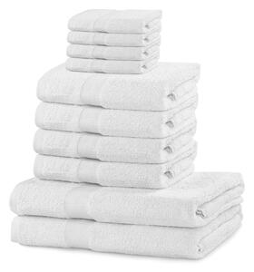 Biele bavlnené uteráky a osušky v súprave 10 ks Evita - DecoKing