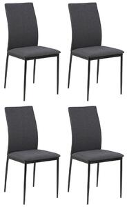 Sada 4 ks stolička DEMINA sivá (savana) - moderná do obývacej izby / jedálne / kuchyne / kancelárie