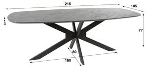Jedálenský stôl 56-49 Danish Ovál 215x105cm -Komfort-nábytok