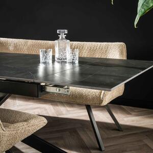 Rozkladací jedálenský stôl 45-31 180/260x90cm Ceramic Natural Black-Komfort-nábytok