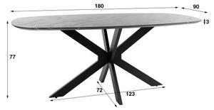 Jedálenský stôl 56-47 Danish Ovál 180x90cm -Komfort-nábytok