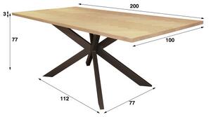 Jedálenský stôl 45-35 200x100cm Dub dyha-Komfort-nábytok