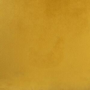 Žltý zamatový puf Actona Mie, 40 x 40 cm
