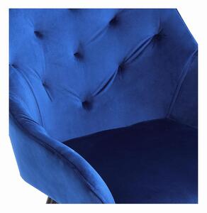 Stolička K487, tmavo modrá - moderná, prešívaná, glamour, do obývacej izby, jedálne, VELVET