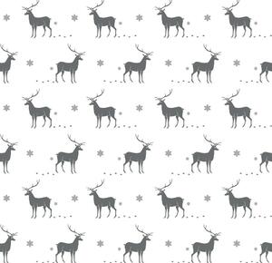 Prehoz na posteľ Reindeer, sivá, 150 x 200 cm