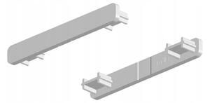 Dekorstudio Stropná hliníková dvojitá koľajnica Small PLUS Dĺžka: 120cm, Typ príslušenstva: Bežce s háčikmi