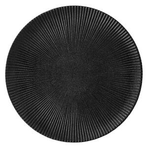 Čierny tanier z kameniny Bloomingville Neri, ø 29 cm