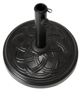 Podstavec na slnečník, okrúhly, 15 kg, čierny