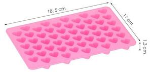 SPRINGOS Silikónová forma na ľad na 50 kociek srdca - KI0075 ružová