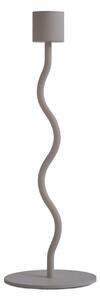 Kovový svietnik Curved Taupe 23 cm