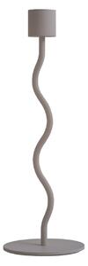 Kovový svietnik Curved Taupe 26 cm
