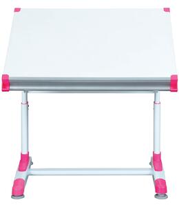 Detský funkčný stôl I Curtis - biela (ružová+zelená)