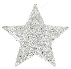 Vianočná ozdoba Star Silver 25 cm