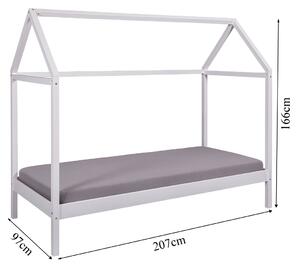 Domčeková posteľ I z masívu 90x200cm Sully - biela