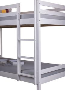 Poschodová posteľ z masívu 90x200cm Sully - biela