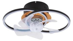 Lindby - Lomana LED Stropný ventilátor CCT Čierna