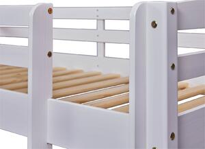 Poschodová posteľ z masívu 90x190cm Howard - biela