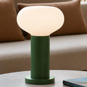 ALDEX Stolová lampa Flo, zelená, Ø 19 cm, sklo, Zelená, Obývacia izba / jedáleň, kov, Dizajn, Stolová lampa
