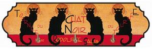 Plechový vešiak s mačkami Le Chat noir