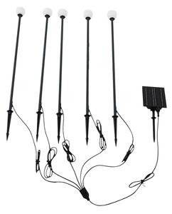 Lindby - Freydis Lampa so solárnym článkom w/Pozemný hrot 5 pcs. Čierna