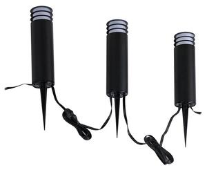 Lindby - Kaelo LED Smart Záhradná Lampa w/Pozemný hrot 3 pcs. Čierna