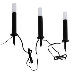 Lindby - Elvor LED Smart Záhradná Lampa 3 pcs. Čierna/Biela