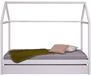Domčeková posteľ I z masívu 90x200cm so zásuvkou Sully - biela