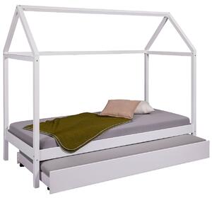 Domčeková posteľ I z masívu 90x200cm so zásuvkou Sully - biela