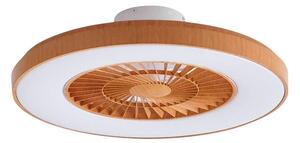 Lindby - Teleo LED Stropný ventilátor CCT Drevo