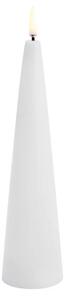 Uyuni Lighting - Kuželová Sviečka LED 5,8x21,5 cm Nordic Biela/Smooth