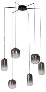 Lucande - Avelina 6 LED Závěsná Lampa Dym Grey
