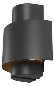SLV - Photoni Cyl Vonkajšie stránky Nástenné Svietidlo Cylindrical Black