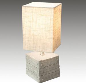 Stolná lampa Lisco tvar škatule podstavec betón