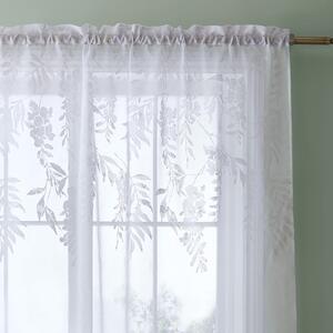 Biela záclona 229x140 cm Wisteria Floral - Catherine Lansfield
