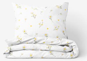 Goldea bavlnené posteľné obliečky - harmanček 140 x 200 a 70 x 90 cm
