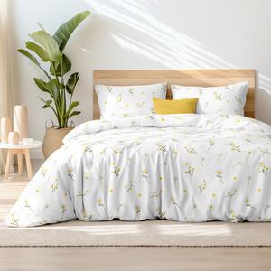 Goldea bavlnené posteľné obliečky - harmanček 220 x 200 a 2ks 70 x 90 cm (šev v strede)